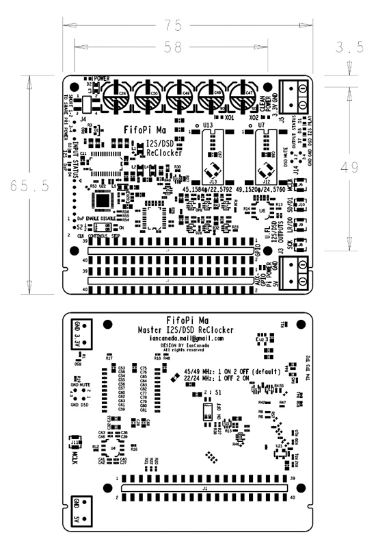 Ian Canada FifoPiMa Reclocker Master Clock Mode pour Raspberry Pi