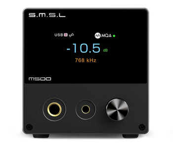 SMSL M500 MKIII DAC Amplificateur Casque ES9038Pro XMOS XU316 Bluetooth 5.0 32bit 768kHz DSD512 MQA MQA-CD