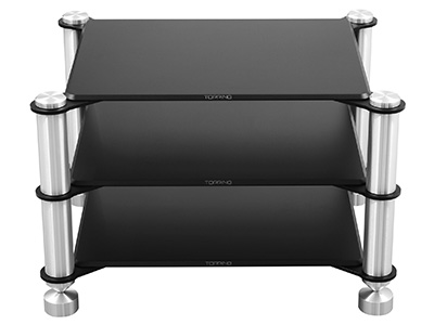 Topping SR2 Meuble HiFi 3 étages aluminium 289 x 238 x 188mm noir / argent