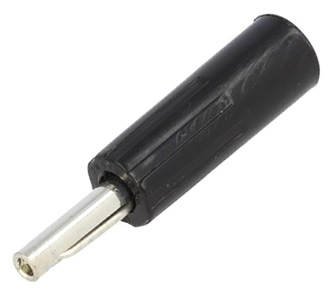 DELTRON Banana plug Niquel Plated Black Ø7mm (Unit) Audiophonics