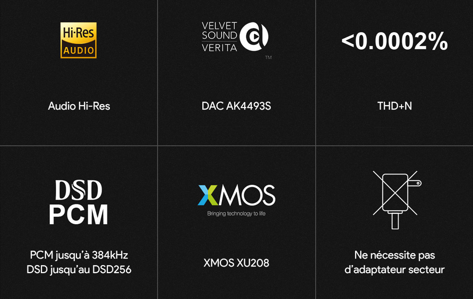 Topping DX1 DAC Amplificateur Casque AK4493S XMOS XU208 32bit 384kHz DSD256