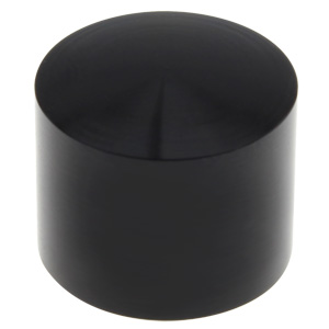 Bouton Aluminium Ø15x15mm Noir