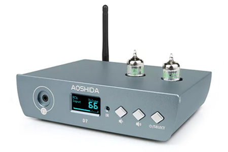 Aoshida D7 DAC CS4344 / Préamplificateur à tubes / Amplificateur casque Bluetooth 5.1 QCC5152 LDAC