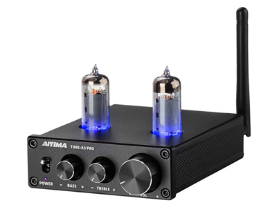 Aiyima Tube-A3 Pro Préamplificateur à Tubes 2x 6K4 2x AOP NE5532 Bluetooth 5.0 Noir