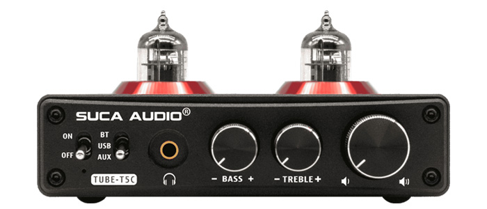 Suca Audio Tube-T5C Préamplificateur à Tubes 2x 61N Bluetooth 5.0 aptX LL USB 24bit 192kHz