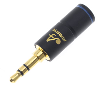 ATAudio AT-X10 Connecteur Jack 3.5mm TRS Plaqué Or Ø6mm Bleu