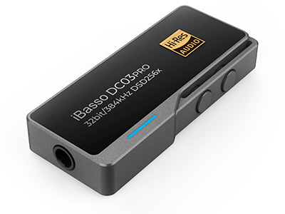 iBasso DC03Pro DAC Amplificateur Casque Portable 2x CS43131 USB-C 32bit 384kHz DSD256 Gris