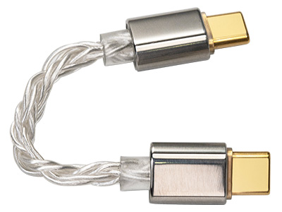 iBasso CB18 Câble USB-C Mâle vers USB-C Mâle OTG Cuivre Plaqué Argent 10cm