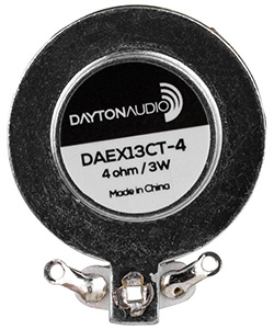 Dayton Audio DAEX13CT-4 Haut-Parleur Vibreur Exciter 3W 4 Ohm Ø13mm