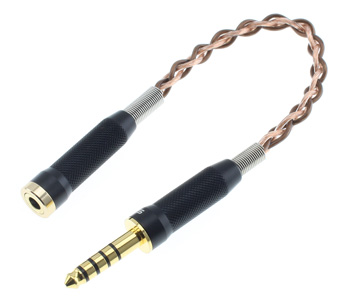 Sivga Audio Adaptateur Jack 4.4mm mâle vers Jack 3.5mm femelle cuivre OCC 6N plaqué Or 6cm