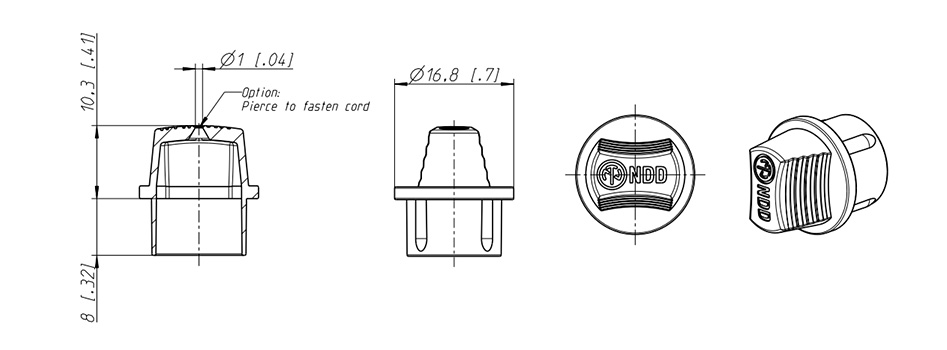 Neutrik NDD Embout factice pour connecteurs DIN inutilisés