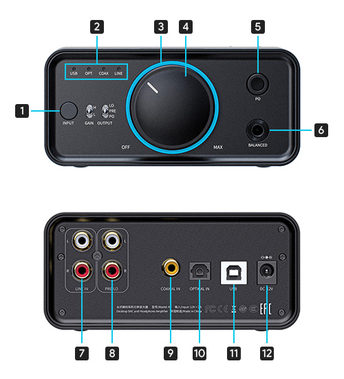 FiiO K7 Amplificateur casque symétrique 2*THX AAA-788+ 2*AK4493S XMOS XUF208 32bit 384kHz DSD256