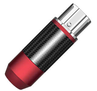 Viborg XF203AG Connecteur XLR femelle argent pur Ø11mm rouge