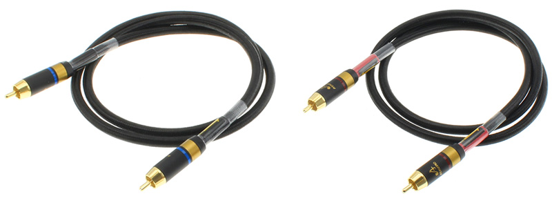 ATAudio King Wolf Câbles de modulation RCA cuivre OFC 6N blindé plaqué or 1m (la paire)