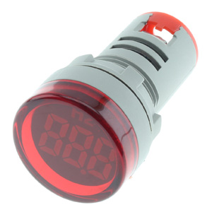 Afficheur de fréquence fréquencemètre LED rouge 0-75Hz Ø29mm