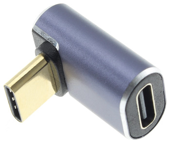 Adaptateur USB-C Coudé USB-C mâle vers USB-C femelle 40Gbps