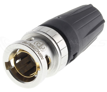 Neutrik NBNC75BLP9 Connecteur BNC 75Ω mâle plaqué or Ø6.3mm