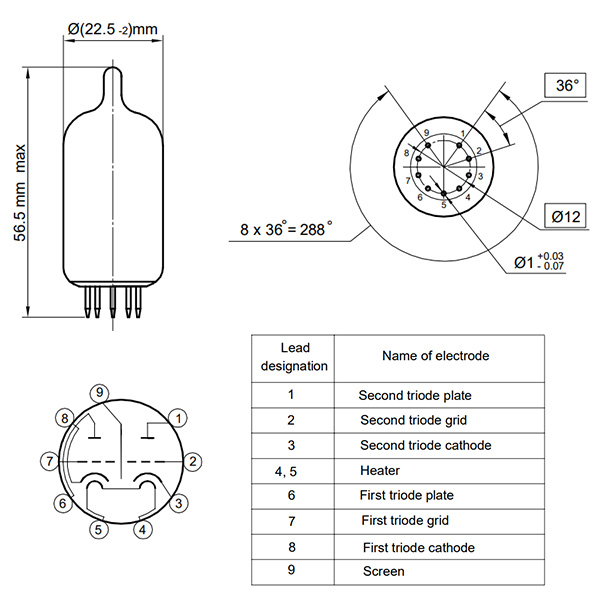 Genalex Gold Lion Tube 6922 / E88CC Gold Pins