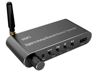 Récepteur / Émetteur Bluetooth 5.1 DAC SPDIF 24bit 96kHz Lecteur de Fichiers USB