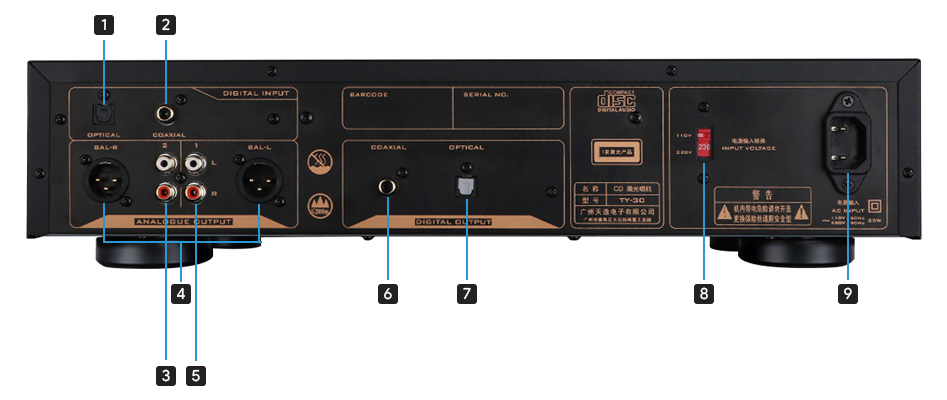 Tonewinner TY-30 Lecteur CD DAC AD1955