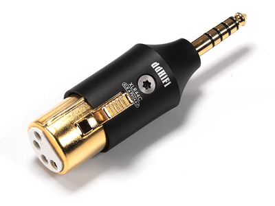 DD XLR44C Adaptateur Symétrique XLR 4 Pins vers Jack 4.4mm Cuivre Plaqué Or 24k