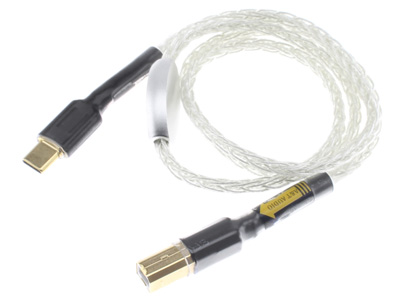 ATAudio Silver Câble USB-B Mâle vers USB-C Mâle Argent Pur 0.75m