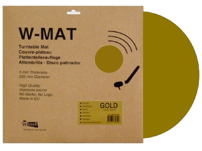 Winyl W-Mat Couvre plateau acrylique pour platine vinyle 295mm doré