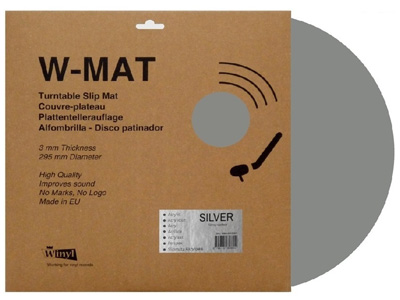 Winyl W-Mat Couvre plateau acrylique pour platine vinyle 295mm argent