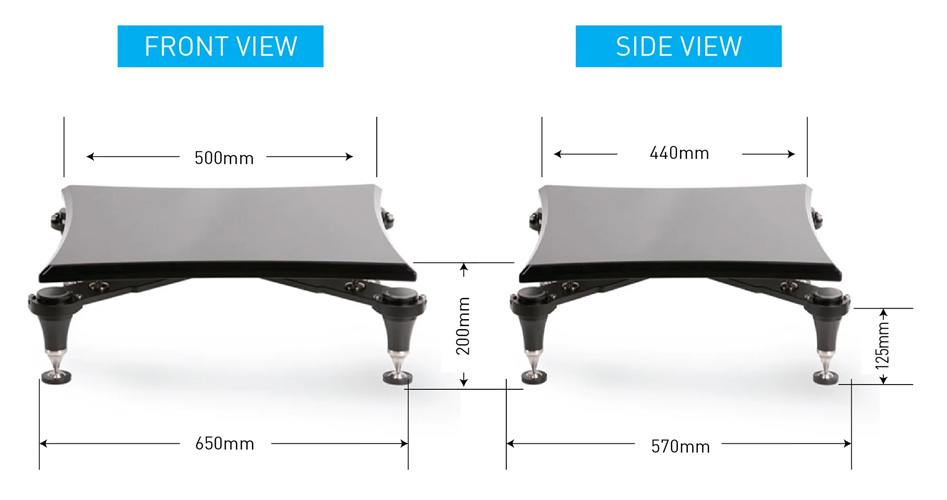 Audio Bastion XR-1 Support pour Amplificateur de Puissance 650x570x200mm 80kg