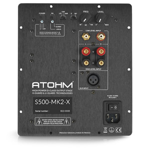 Atohm S500-MK2-X Ice Power Module Amplificateur Class D Subwoofer 500W 4Ω