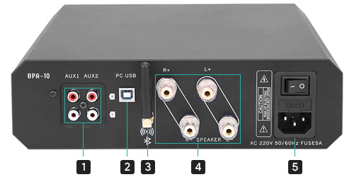 Original Audio OPA-10 Amplificateur Class A Bluetooth 5.0 2x70W 8Ω