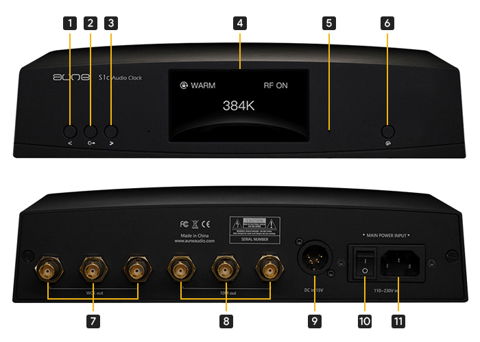 Aune S1c Horloge WCK / 10MHz OCXO Noir