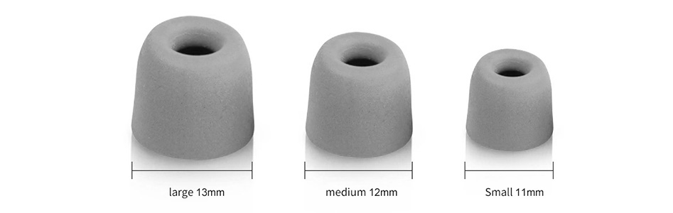 Genelec Memory Foam Earbud Tips – Small, Medium, Large For Most In-Ear Headphones