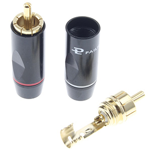 Connecteurs RCA Plaqué Or Ø8mm (La paire)