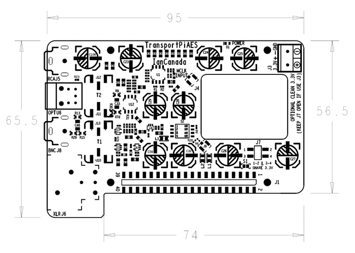 Ian Canada TransportPi AES Interface numérique SPDIF AES/EBU ultra-faible jitter