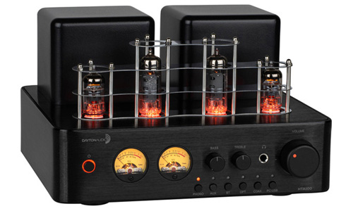 Dayton Audio HTA100 Amplificateur à tubes hybride Class AB Bluetooth 2x65W 4Ω