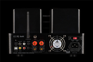 Dayton Audio HTA100 Amplificateur à tubes hybride Class AB Bluetooth 2x65W 4Ω