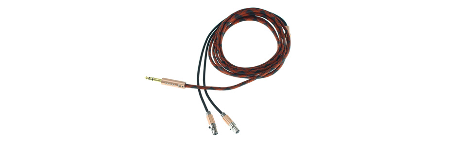 1877PHONO HEMI-X Jack 6.35mm to 2x Mini XLR Headphone Cable OCC Copper Shielding 3m