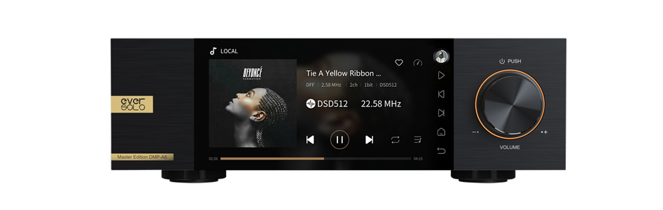 EVERSOLO DMP-A6 MASTER EDITION Lecteur Réseau 2xES9038Q2M WiFi DLNA AirPlay 2 Roon Bluetooth 5.0 aptX HD 32bit 768kHz DSD512 MQA
