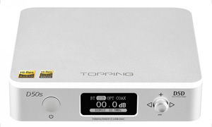 Pack Topping Amplificateur Casque A50s + DAC D50s + Alimentation P50 + Câbles RCA TCR2 25cm Argent