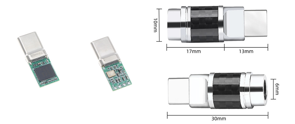 ATAUDIO Connecteur USB-C Mâle Plaqué Rhodium DAC ALC5686