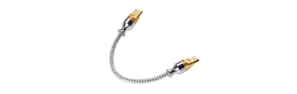 DDHifi TC07S Câble USB-C Argent Pur / Cuivre OFC OTG 10cm