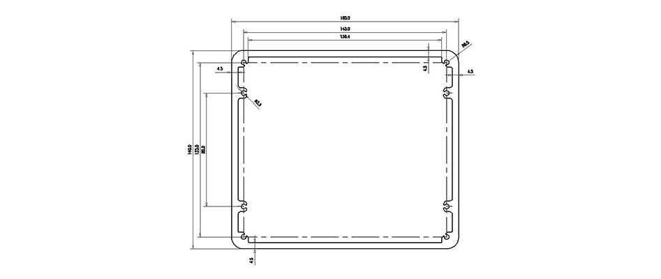 Boîtier Capot pour Transformateur Torique Aluminium 160x140x75mm Argent