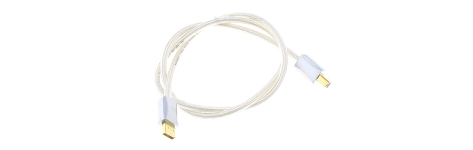 XANGSANE XS-005 Câble USB-A Mâle 2.0 vers USB-B Mâle Cuivre OCC Plaqué Argent Triple Blindage 1m