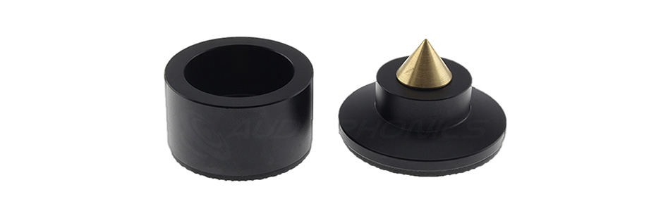 XANGSANE XS-A012 Aluminum Foot with Copper Decoupling Spike 44.5x34.5mm Black (Set x4)