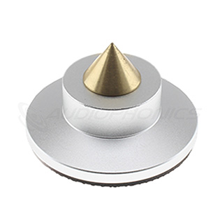 XANGSANE XS-A012 Pied aluminium avec pointe de découplage cuivre 44,5x34,5mm Argent (Set x4)