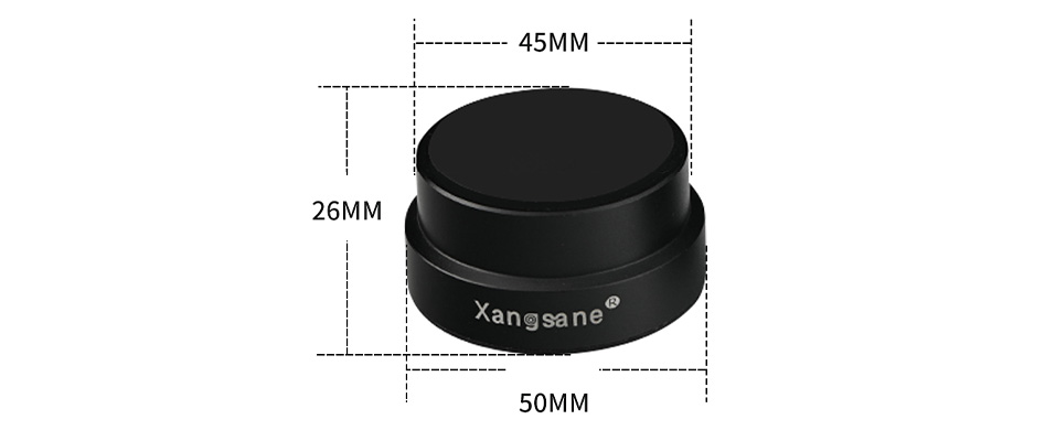 xxxXANGSANE S-PAT II Pied aluminium 50x26mm Noir (Set x4)