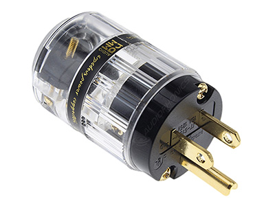 RAMM AUDIO NEMA-01 Connecteur Secteur US NEMA 5-15 Plaqué Or 24k 3µ Ø16mm Transparent