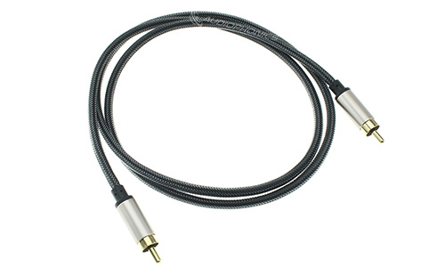 Câble Numérique Coaxial RCA SPDIF Plaqué Or 24K 1m