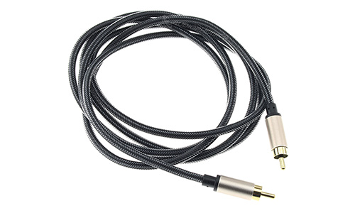 Câble Numérique Coaxial RCA SPDIF Cuivre Pur Plaqué Or 24K 2m